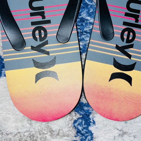 Hurley One and Only Breakwater Flip Flops Sz 10 - Picture 2 of 4
